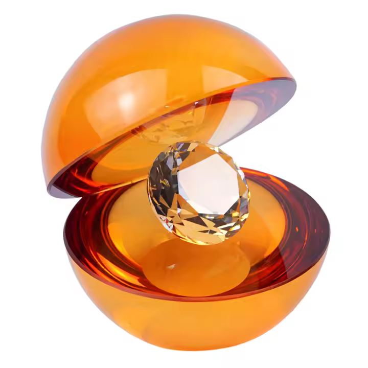 Signes Grimalt Figura cristal | Figura de Sobremesa Naranja Contemporaneo 12X10X11cm - 1