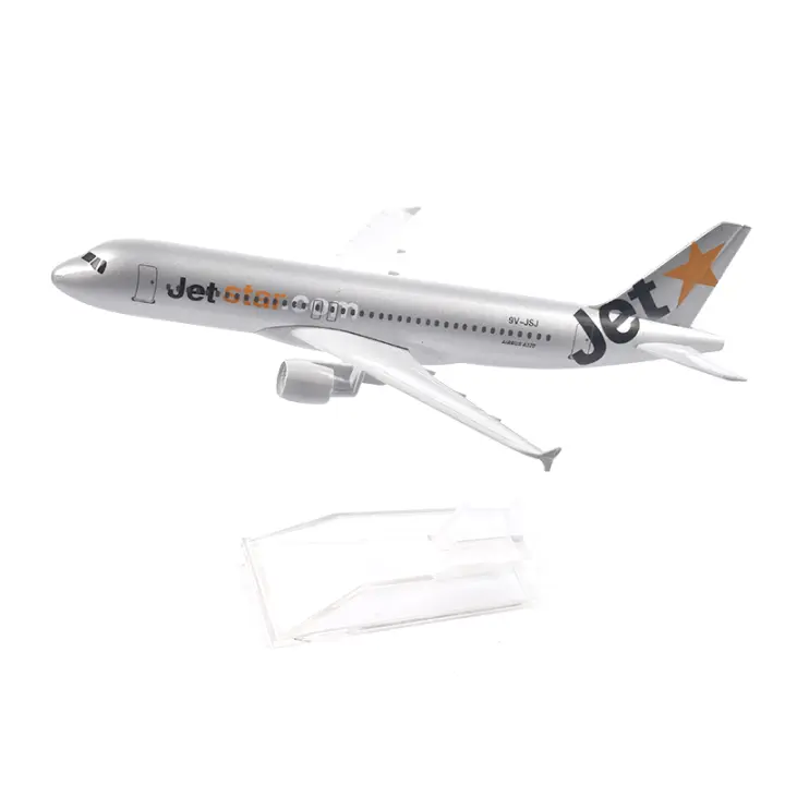 Modelo De Avión Jetstar Airways Airbus A320 JASON TUTU 16cm Escala 1/400 Metal Sin Batería Para Mayores De 14 Años - 1