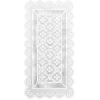Corredor De Mesa Minimalista Moderna En Blanco Con Encaje Decoración Nórdica Para Mesa De Comedor Teléfono Y TV Alfombra Decorativa De Poliéster 100% - details 4