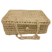 Maletín Cesta Picnic Palma Natural Medidas 40 cm de Largo x 31 cm de Ancho x 38 cm de Alto Artesanal - details 3