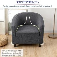 Cubierta De Silla Club Elástica En Jaquearl Sólido Protección De Muebles Para Sala De Estar Cubierta De Sofá De Barra Adecuada Para Silla De Un Brazo - details 5