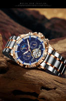 Reloj De Pulsera Mecánico Para Hombre GLENAW Calendario Completo Fase De La Luna Acero Inoxidable Luminoso Negro Resistente Al Choque Y a Agua Caja De Cuero - details 7
