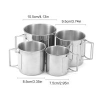 Taza De Camping Plegable Al Aire Libre Con Mango De Acero Inoxidable Para Cerveza Whiskey Café Leche Agua Vaso De Viaje Para Hogar - details 0