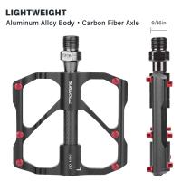Pedales De Bicicleta PROMEND MTB/Road En Fibra De Carbono Ultraligeros Con 3 Rodamientos Antideslizantes Y Aluminio CNC Pedales Grandes Para Mountain Bike Y Road Bikes - details 6