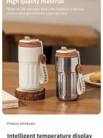 Taza De Viaje Con Pantalla De Temperatura Acero Inoxidable Aislada Para Café Regalo Herramienta De Bebida Para Mujeres - details 1