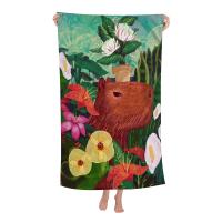 Toalla De Playa Microfibra Animal Capybara Secado Rápido Toalla De Piscina Para Viajes Yoga Absorbente Suave Y Skin-friendly Tamaño 76x182 Cm - details 10