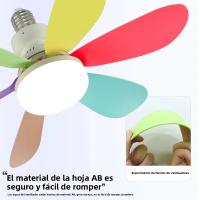 Ventilador De Techo Con Luz LED De 30W Base E27 Control Remoto 3 Modos De Iluminación Ajustables Alta Potencia De Viento Moderno - details 4