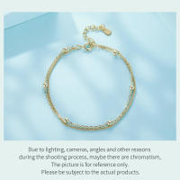 Pulsera De Enlaces De Bolas Doble Capa Para Mujer Plata De Ley 925 Ajustable Simplicidad Joyería De Fiesta Regalo De Cumpleaños - details 10