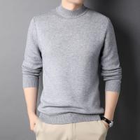 Suéter De Punto Para Hombre De Otoño En Color Sólido Estilo Callejero Transpirable Ajustado Mock Turtleneck Basic Termo - details 5