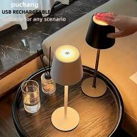 Lámpara De Mesa Recargable Con Sensor De Toque LED Luz Nocturna Sin Cable Para Decoración De Habitación Bar Restaurante Hotel - details 2