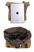 Bolsa De Motocicleta Impermeable De Lona Con Aceite Y Cera Vintage Mochila Cruzada Pequeña Para Almacenamiento Y Herramientas Delanteras De Coche Eléctrico - details 3