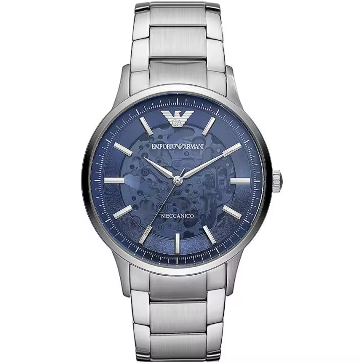 EMPORIO ARMANI AR60037 Renato Reloj mecánico para hombre en Maple Esfera Azul Emporio Armani - 1