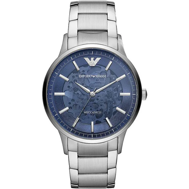 EMPORIO ARMANI AR60037 Renato Reloj mecánico para hombre en Maple Esfera Azul Emporio Armani - 1
