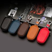 Cubierta Para Llaves De Coche Organizador De Llaves De Cuero Genuino Para Hombres Y Mujeres Monedero Para Llaves Con Cierre De Cremallera Tamaño 14x5x3CM - details 0