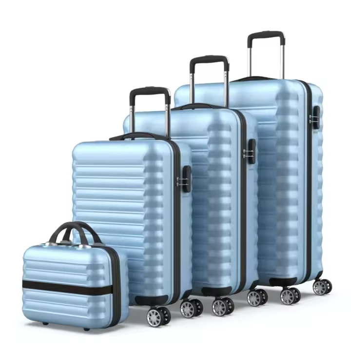Numada Juego de Maletas Upfly  4 pzs ABS. Maleta Cabina 53x33,5x22, Maleta Mediana 60L, Maleta Grande 78L y Neceser - 1