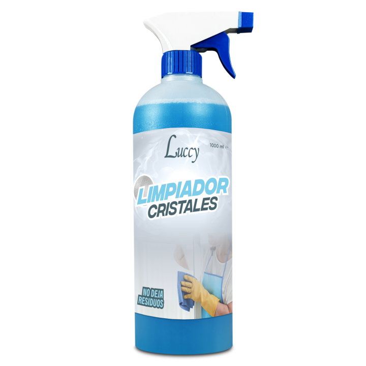 LUCCY Limpia Cristales  Limpiacristales Abrillantador Concentrado Secado Rápido Limpieza Sin Residuos
