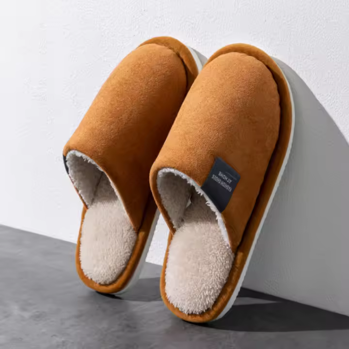 Pantuflas Calientes De Invierno Para Hombres Zapatos De Casa Antideslizantes Suaves Y Cómodos Plano Tacón Pantuflas De Peluche Para Dormitorio Interior Adecuado Para Mujeres Tamaño Pequeño Por Favor Ver Tamaño Del Producto - 1