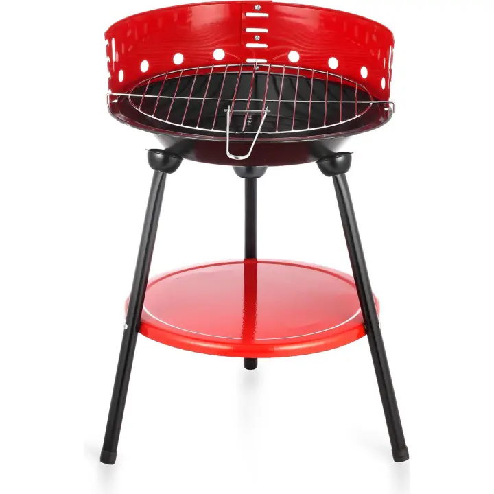Algon - Barbacoa Redonda 50cm - Resistente, Duradera y Fácil de Limpiar - Versátil para Exteriores y Portátil - 1