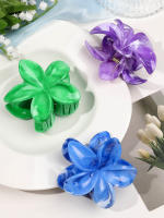 5Pcs Clip Para El Cabello De Flor Resistente Y Antideslizante Grandes Y Marbeteadas Estilo Hawaii Para Cabello Grueso Y Delgado - details 6