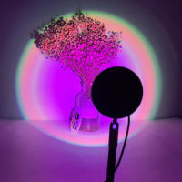 Lámpara De Noche Bluetooth Inteligente Proyector De Arcoíris Y Atardecer Para Decoración De Pared Hogar Y Café Luz De Ambiente De Mesa - details 10