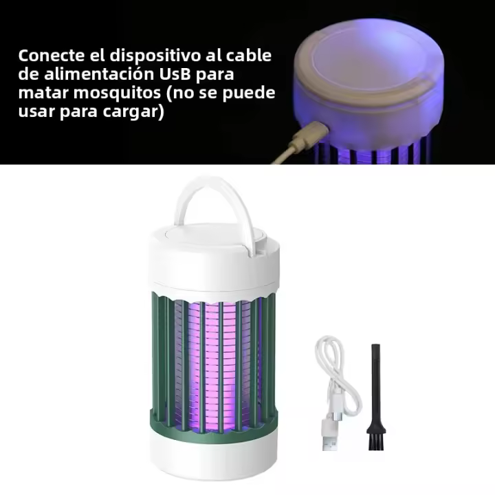 Lampara Anti-Mosquitos USB Recargable 5V Choque Eléctrico Trap De Insectos Luz UV Para Dormitorio Camping Al Aire Libre - 1