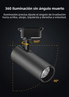 Lámpara De Techo LED Para Riel De Pista Completa Iluminación Focalizable Para Tienda De Ropa Y Hogar 85-265V Incluye Bombillas - details 7