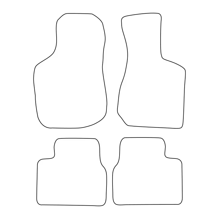 Juego de alfombrillas de terciopelo para Opel Tigra A 1994-2000 - ribete rojo - 1