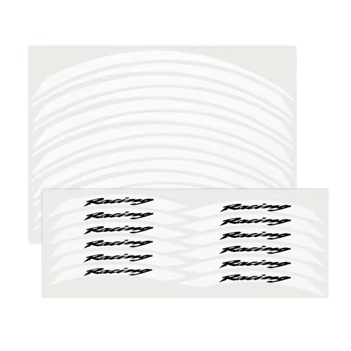 Llanta pegatina Tiras para motocicleta Círculo Blanco Compsible Racing Kit - 1