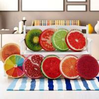 Cojines Redondos Para Sillas Cómodos Almohadillas De Asiento Estilo Moderno Con Patrón De Jardín De Frutas Divertidas Para Comedor Al Aire Libre - details 13