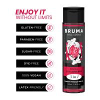 Aceite de Masaje BRUMA  Efecto Calor Sabor Fresa 100 ml. Aceite de Masaje y Lubricante. Vegano y Compatible con Preservativos - details 1