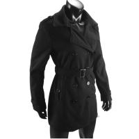 Abrigo De Mujer En Lino Y Lana Doblemente Abrillantado Con Cinturón Y Etiqueta En Hombro Casual Streetwear De Otoño Invierno - details 19