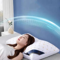Almohada Para Hotel Con Protección De La Columna Cervical Y Ayuda Al Sueño No Desmoronamiento Uso Doméstico Y Dormitorio Recipiente Único Core De Poliéster 100% - details 5