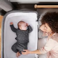 Kinderkraft NESTE UP Cuna Colecho para Bebé con Colchón, Cuna de Cabecera, Fácil ajuste de cama de padres, Ajuste de altura, Buena Circulación de Aire, Ruedas transportarás - details 1