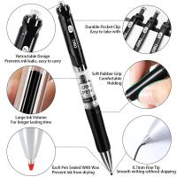 Deli Gel Pens 10 Pcs Rotuladores Retráctiles Tinta Negra Punto Medio 0.5mm Escritura Suave Secado Rápido No Mancha Para Diario - details 2