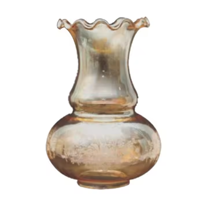 Genérico NO MARCA Tulipa de Cristal IRENE 15x13cm ámbar Boca de 5cm - Cristal Mate - Diseño Clásico - 1
