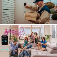 Timbre inalámbrico al aire libre impermeable y automático sin baterías, temperatura, humedad y tiempo de visualización, timbre inalámbrico con 38 melodías y 4 niveles de volumen - details 1