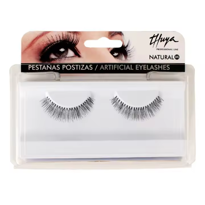 Thuya Pestañas Postizas Enteras Natural Medium M - Pestañas de Aspecto Natural para una Mirada Impactante - 1
