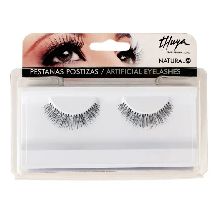 Thuya Pestañas Postizas Enteras Natural Medium M - Pestañas de Aspecto Natural para una Mirada Impactante - 1