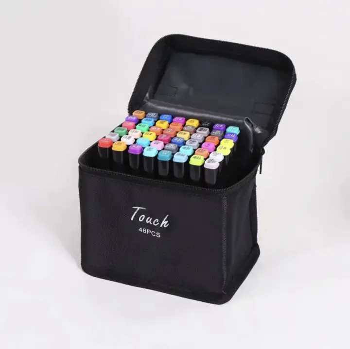 Rotulador permanente de graffiti con doble punta, Juego de rotuladores de doble punta para estudiantes, Set de 24/36/48/60/80 colores, marcadores de animación para marcapáginas, dibujo, pintura - 1