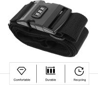Cinturón de sujeción con contraseña para equipo: cinturones de paquete de Maletas ajustables y Coloridos, Correa de contraseña para Carga, clip de bloqueo con contraseña, accesorios de viaje - details 1