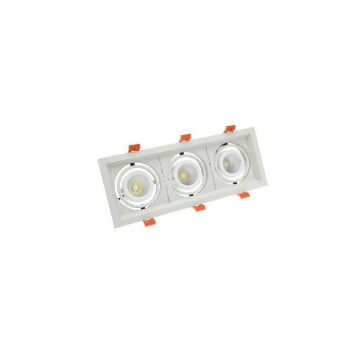 Ledkia Foco Downlight LED 3x10W CREE-COB Direccionable Madison LIFUD (UGR 19) Corte 295x110 mm - 1