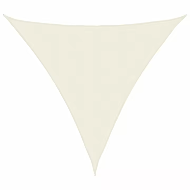 vidaXL Toldo de vela triangular tela Oxford color crema 6x6x6 m - 1