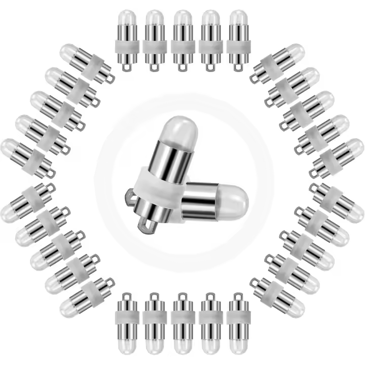 Luces de globo, 30 piezas de mini luces LED para linternas, luces LED micro que funcionan con pilas para linternas de papel, globos (blanco cálido) - 1