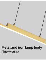 Lámpara Colgante LED Minimalista Moderna Ajustable En Oro Para Comedor Chandelier Lineal Para Hogar Iluminación Dimmable Con Fuente De Aluminio Incluida - details 20