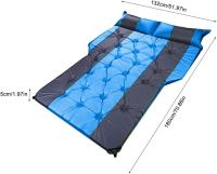 Colchón de aire automático del coche, colchón portátil para acampar al aire libre con bolsa de almacenamiento, colchón inflable para acampar del aire del coche, azul gris - details 0