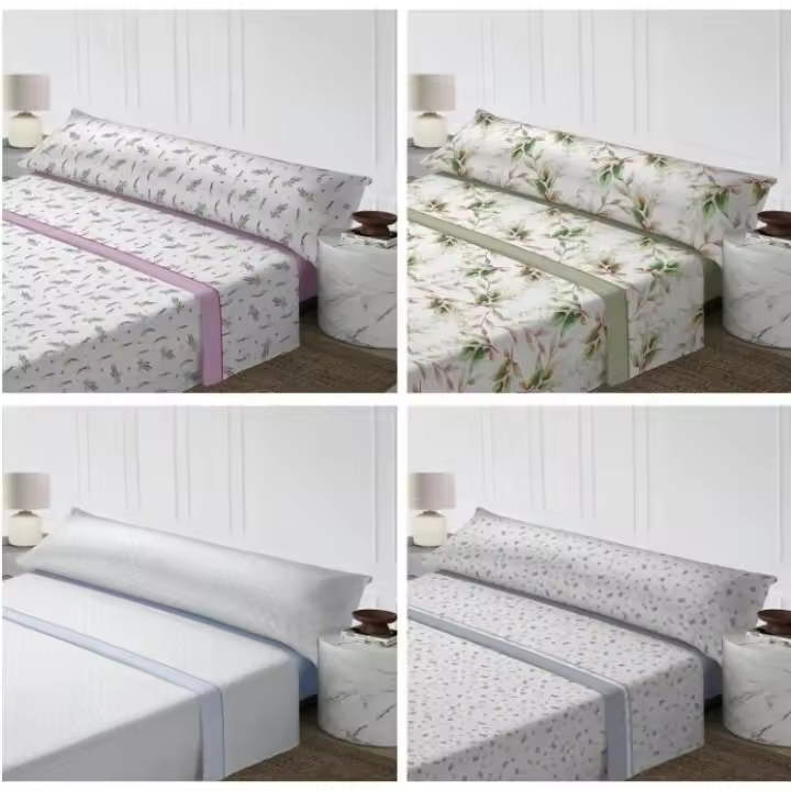 Juego de Sabanas  Modelo Aleatorio. ligero, suave, fresco. Juego de Cama 100% Microfibra tacto Satén. Cama de 150, 135, 90 y 105. Primavera, Verano. Dormitorio Elegante - 1