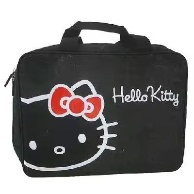 Hello Kitty - Maletin portatíl 13" Nylón silueta negra (34cm x 26cm x 7cm) - 1