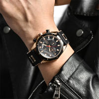 Reloj De Pulsera De Lujo LIGE Para Hombre Cuarzo Deportivo Resistente Al Agua Con Correa De Silicona Y Función Cronógrafo - details 15