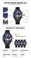 Reloj De Pulsera De Lujo Para Hombre Calendario Cuarzo Luminoso Estilo Casual Y Negocios Reloj De Mano De Aleación Reloj Hombre - details 1