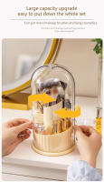 Organizador De Maquillaje Giratorio 360° Soporte Para Pinceles De Maquillaje Caja De Almacenamiento Para Cosméticos Contenedor Para Labiales Y Pinceles De Cejas Juego De Joyería - details 5